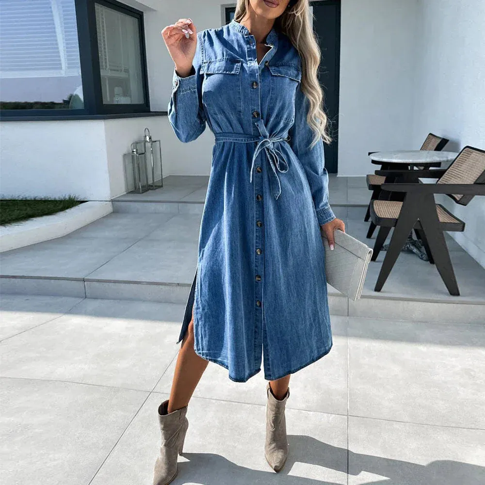 2024 Autumn Korean Fashion Elegant Vestido Skirt Y2K Long Sleeved Female Clothing Midi Dress for Women