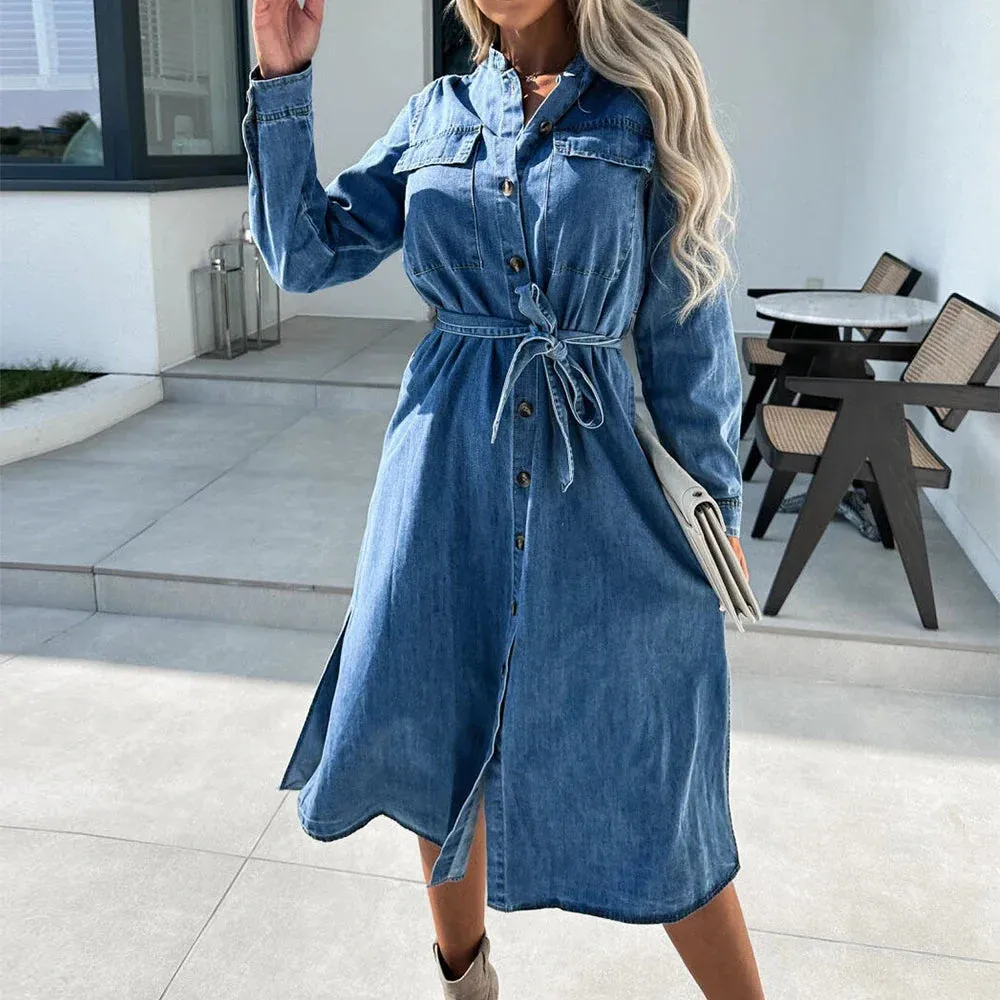 2024 Autumn Korean Fashion Elegant Vestido Skirt Y2K Long Sleeved Female Clothing Midi Dress for Women