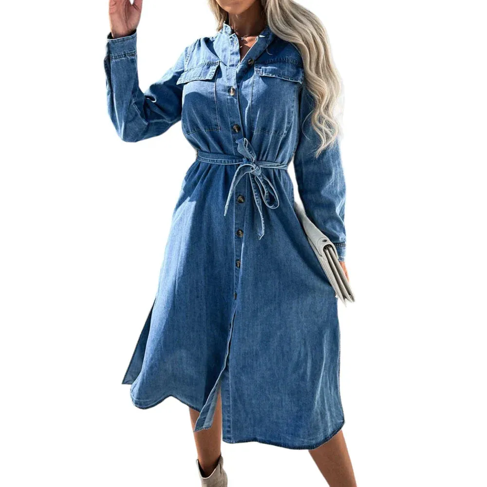 2024 Autumn Korean Fashion Elegant Vestido Skirt Y2K Long Sleeved Female Clothing Midi Dress for Women