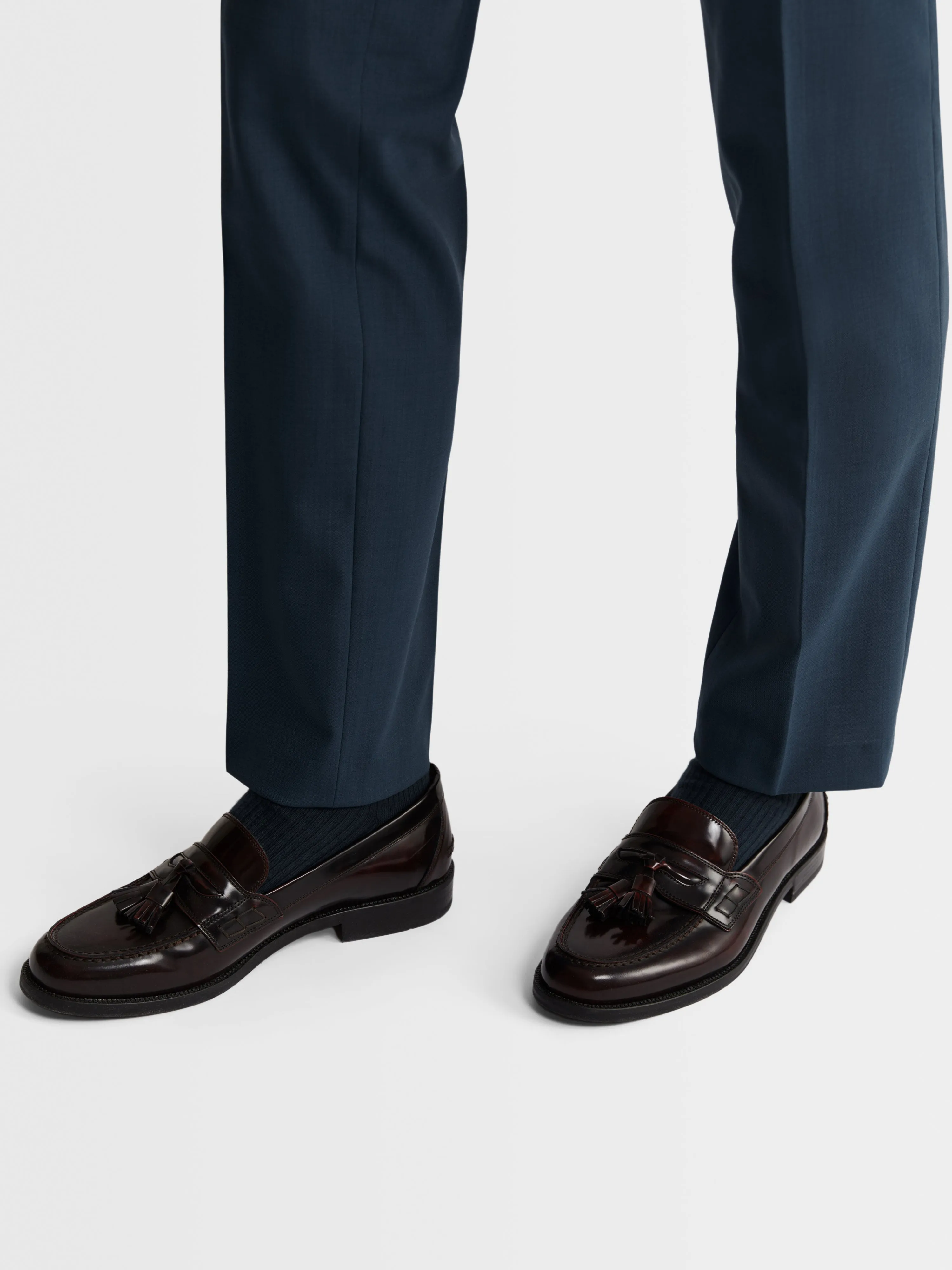 Adam Polywool Slim Denim Suit Trouser