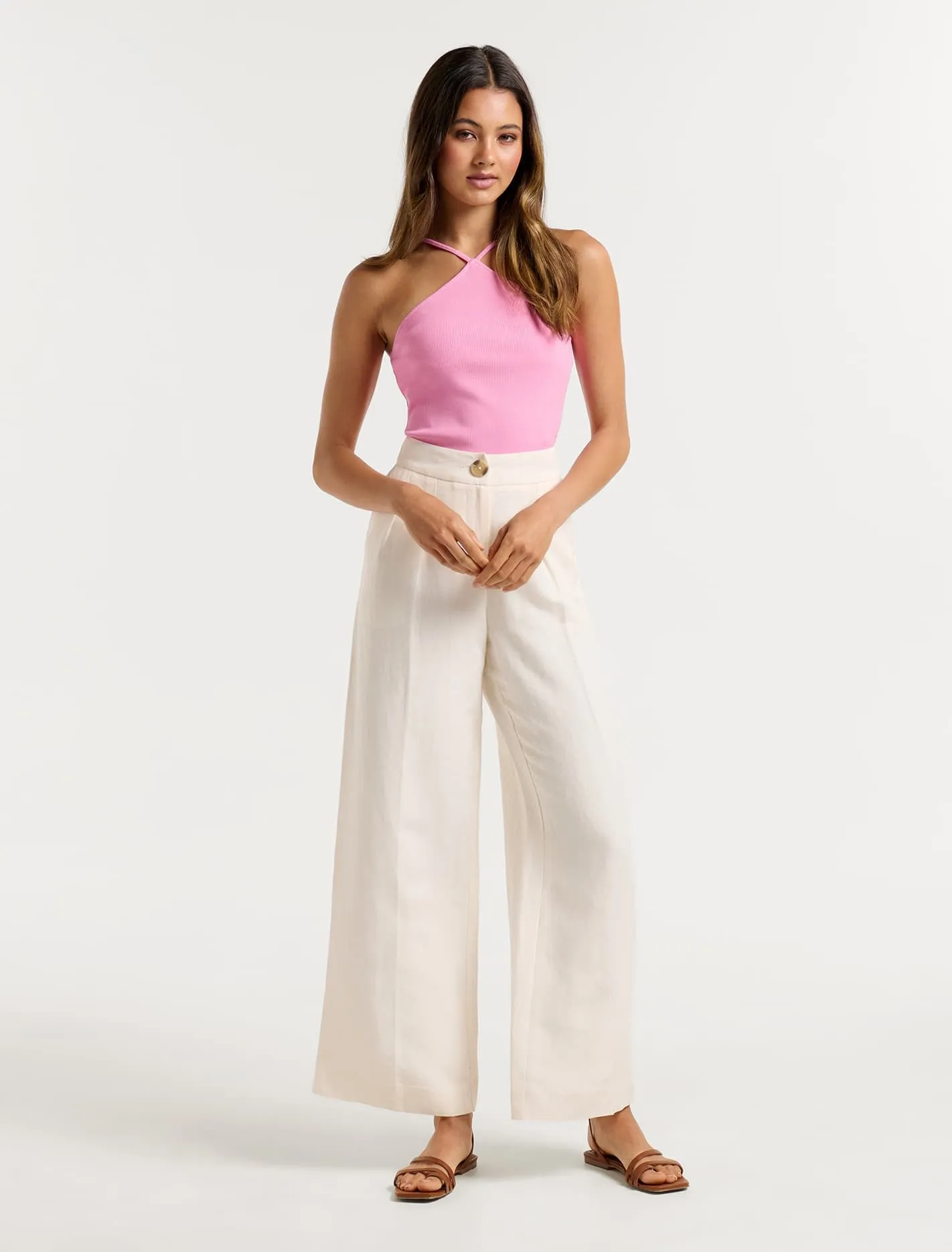 Adina Arrowneck Halter Tank Top