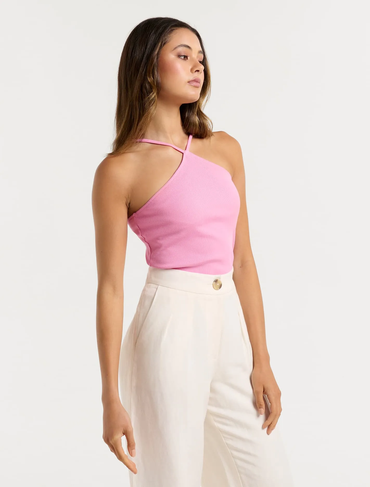 Adina Arrowneck Halter Tank Top