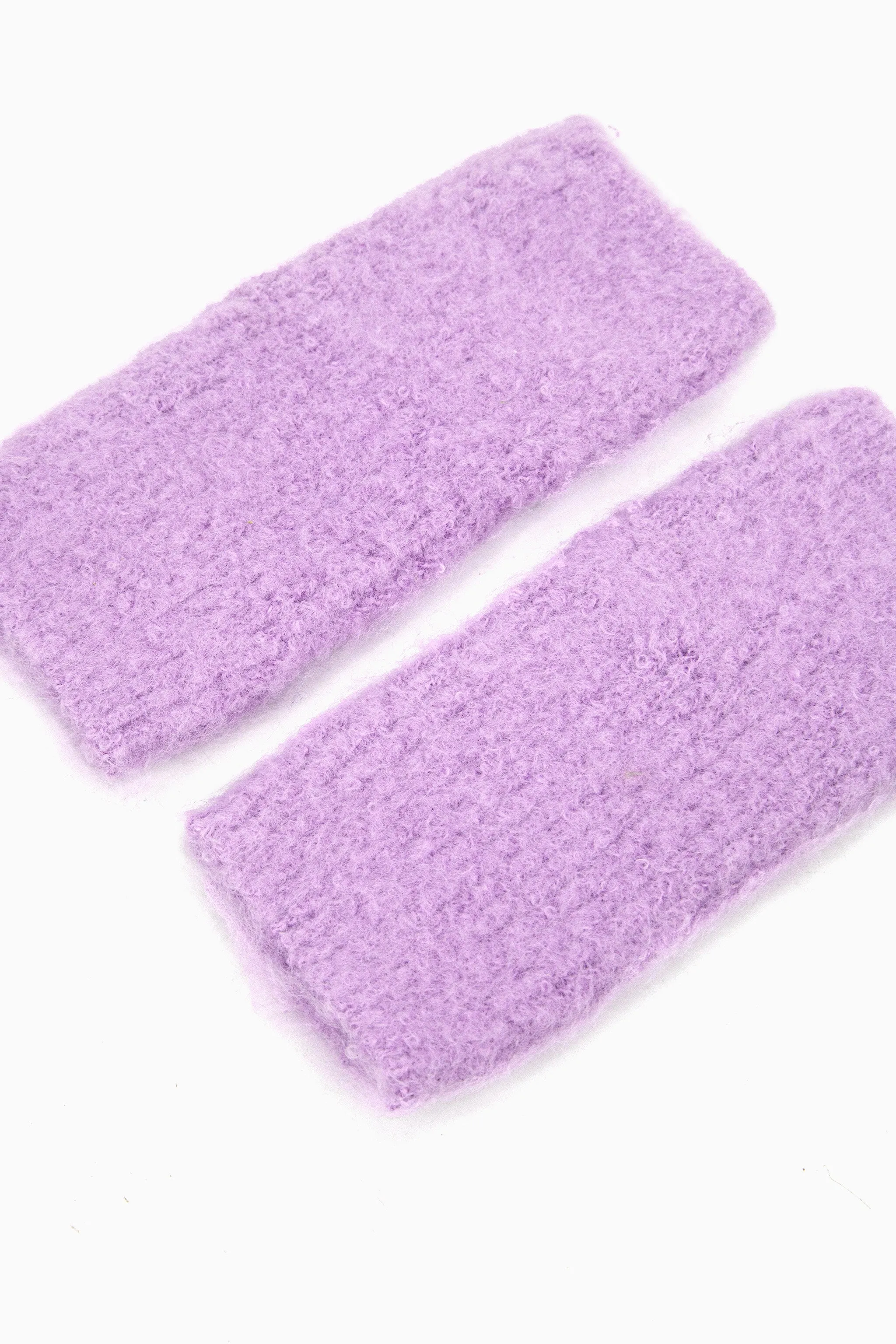 Alexa Textured Wrist Warmers - Lilac, Knitted