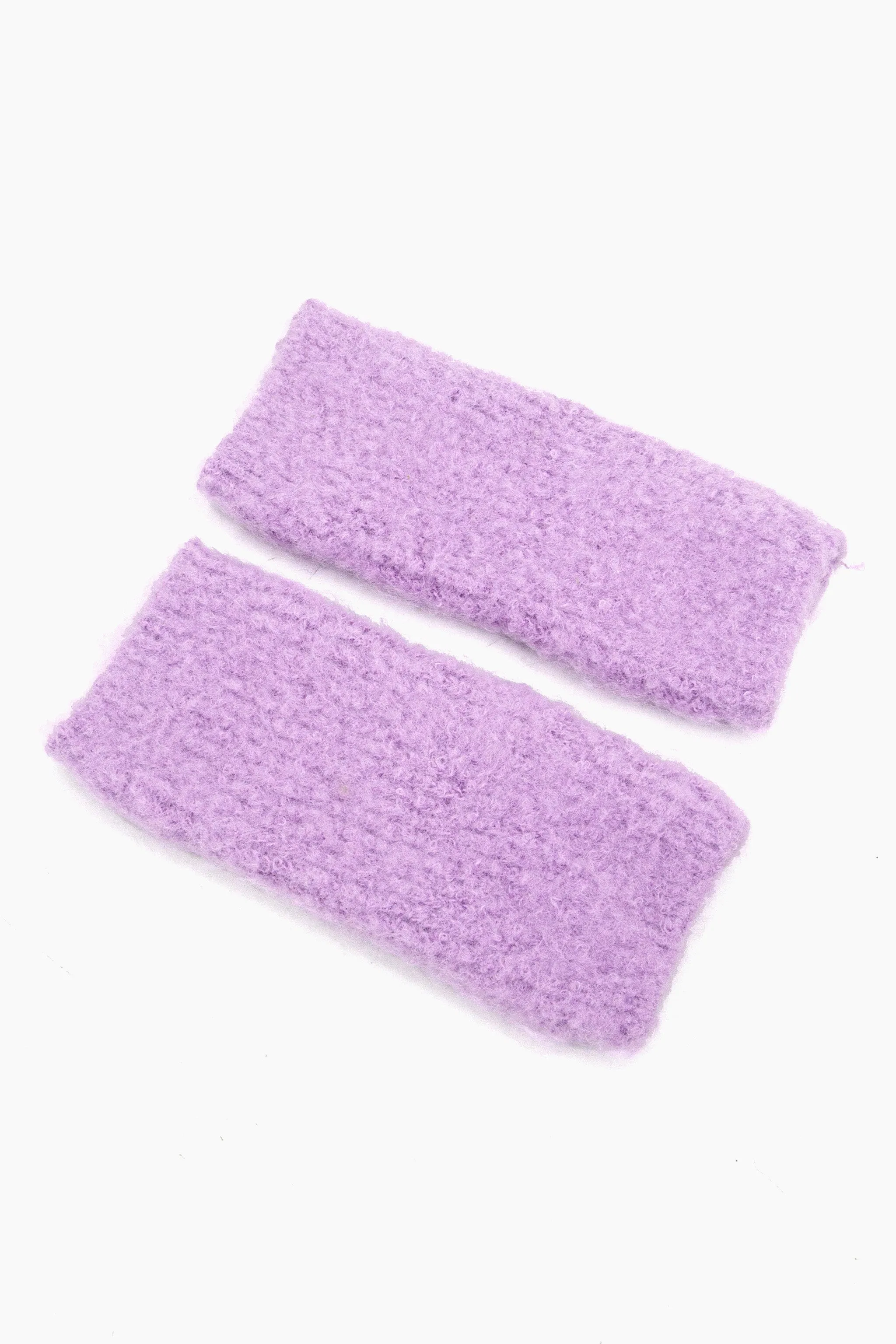 Alexa Textured Wrist Warmers - Lilac, Knitted