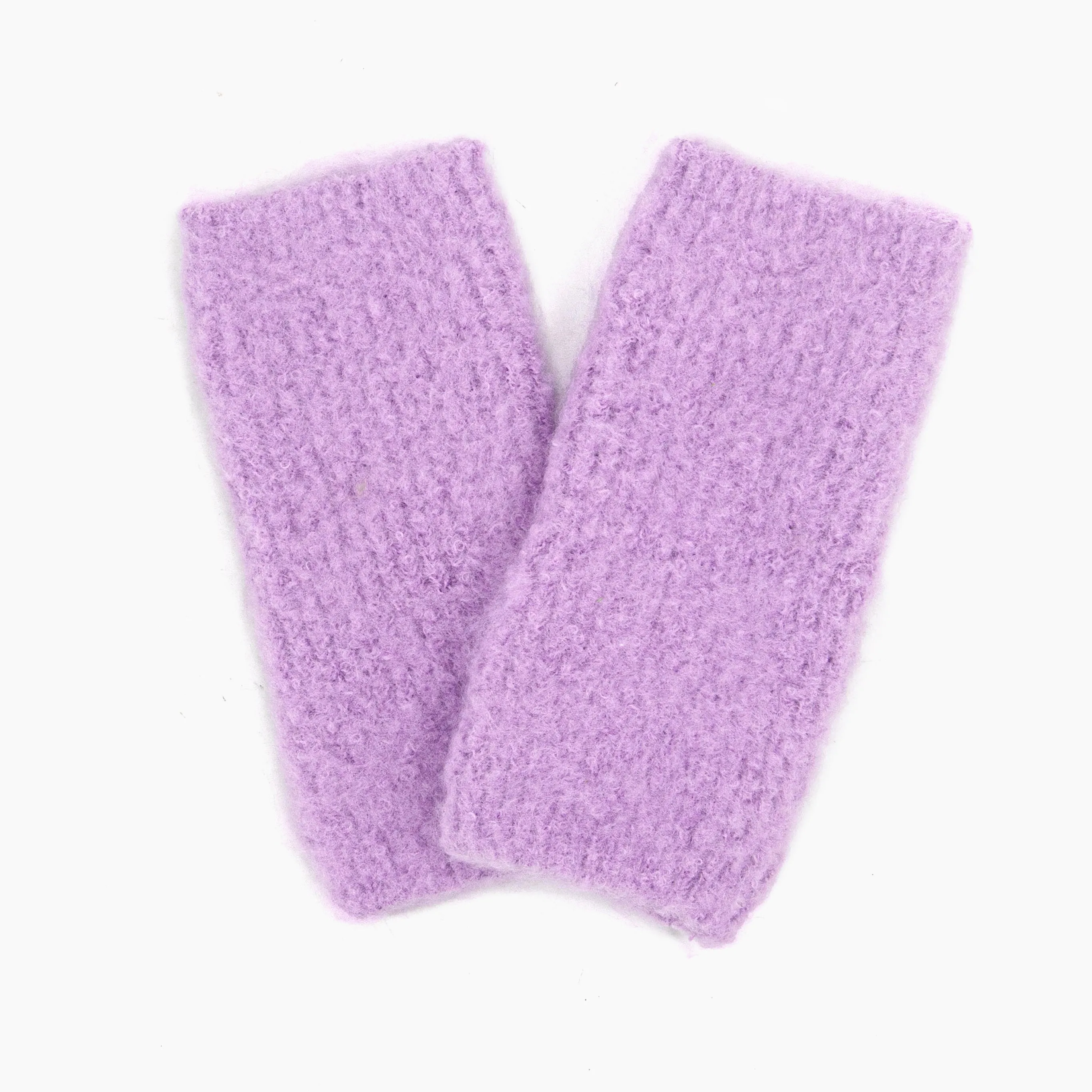 Alexa Textured Wrist Warmers - Lilac, Knitted