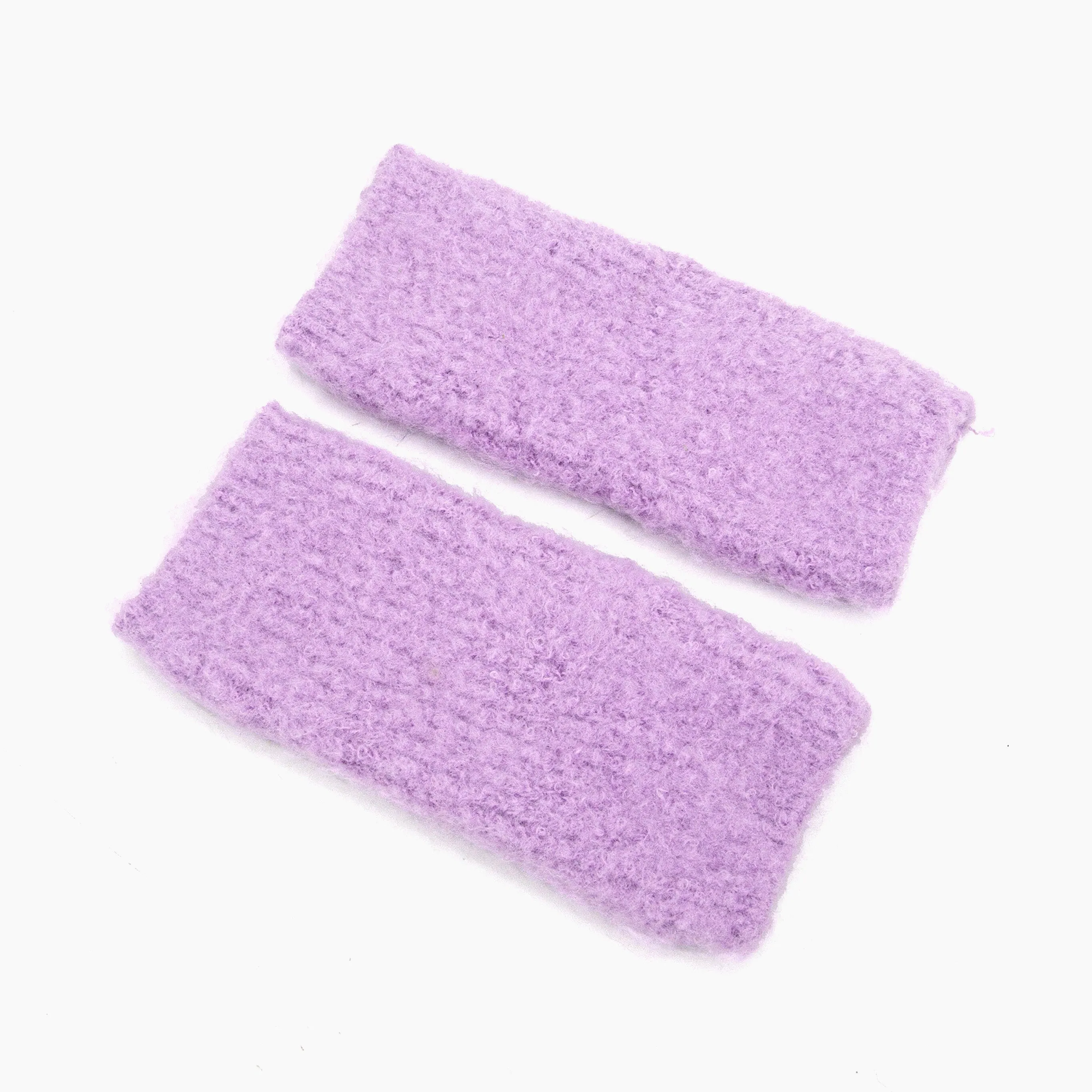 Alexa Textured Wrist Warmers - Lilac, Knitted
