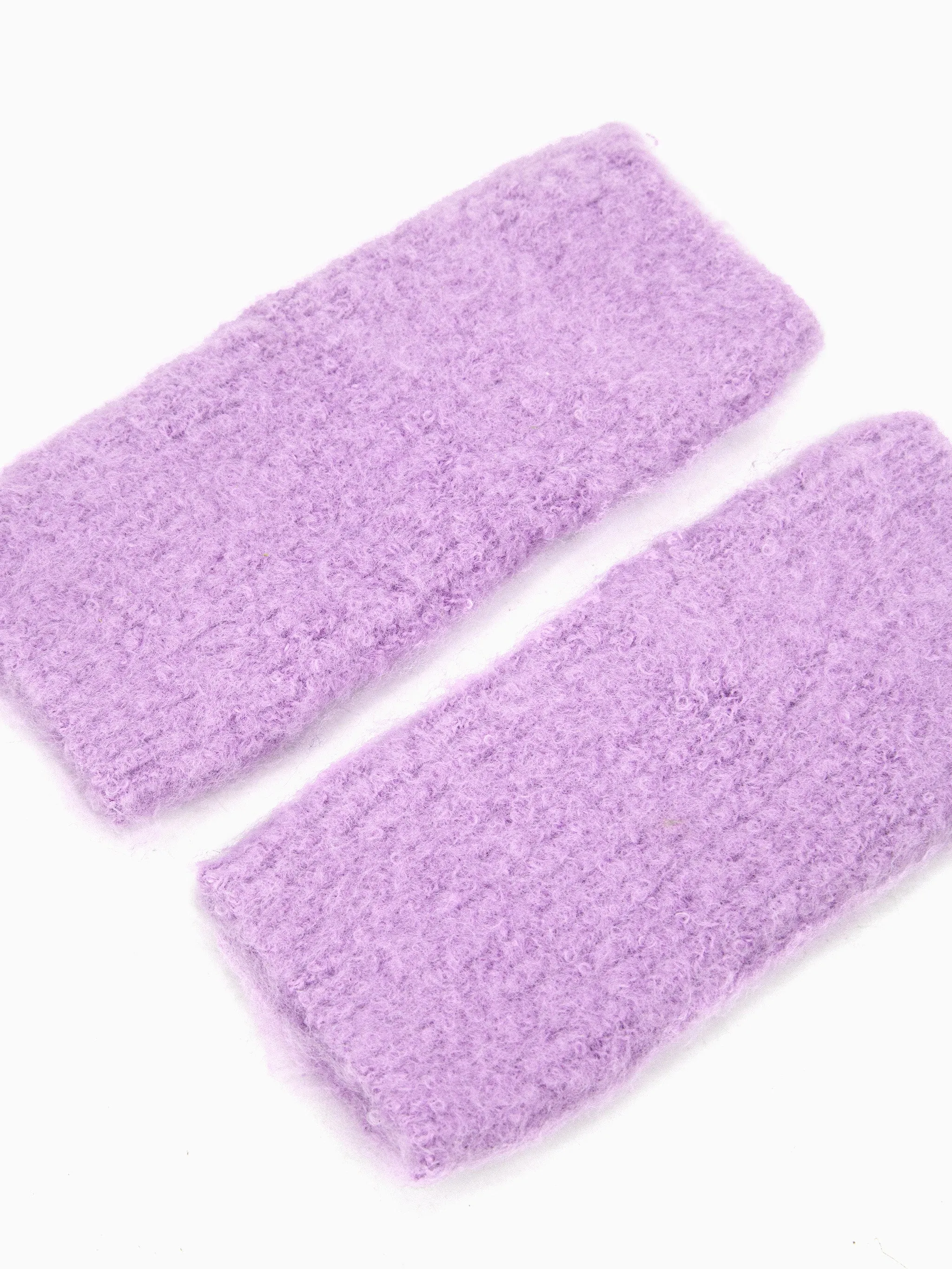 Alexa Textured Wrist Warmers - Lilac, Knitted