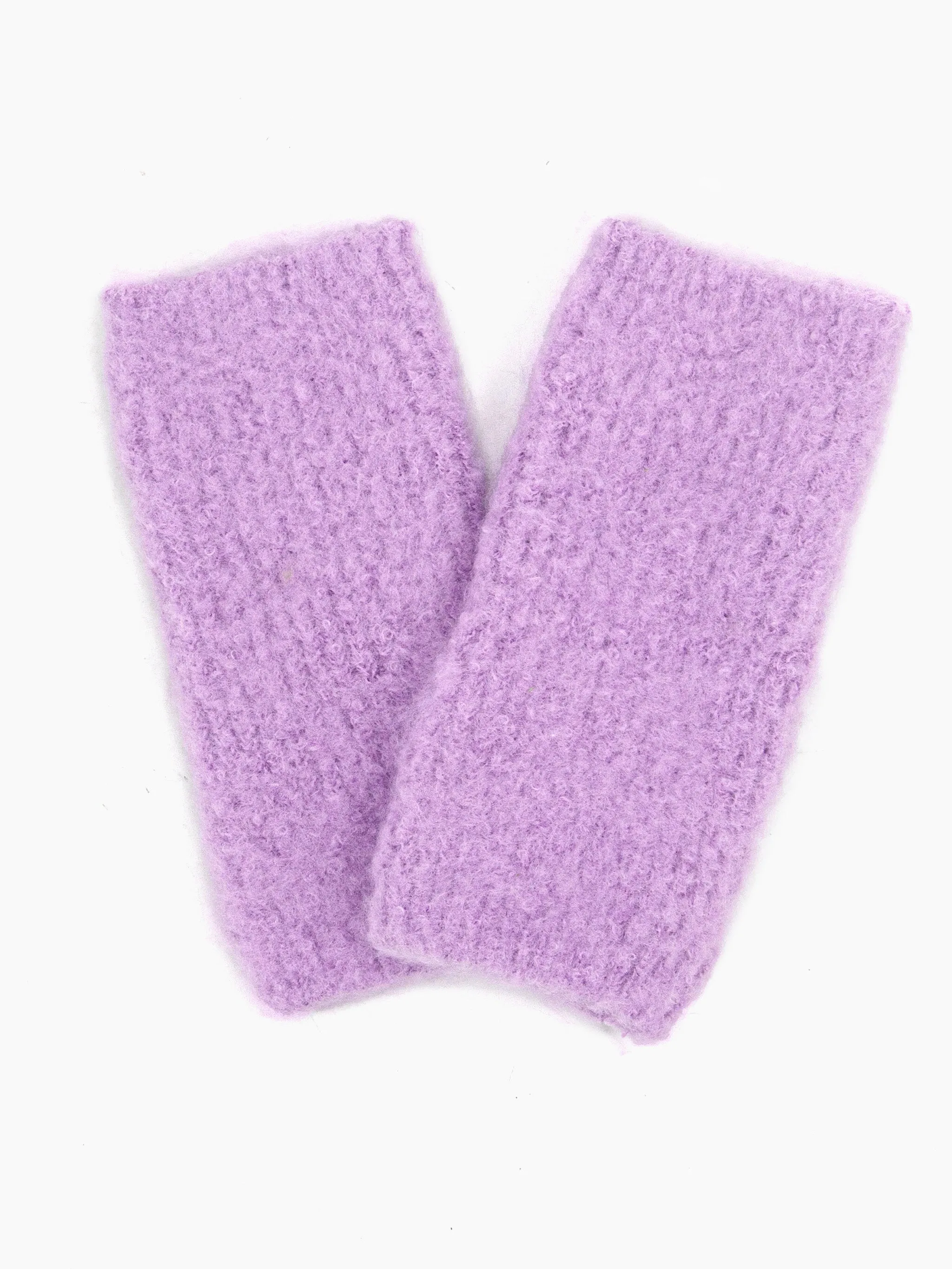 Alexa Textured Wrist Warmers - Lilac, Knitted