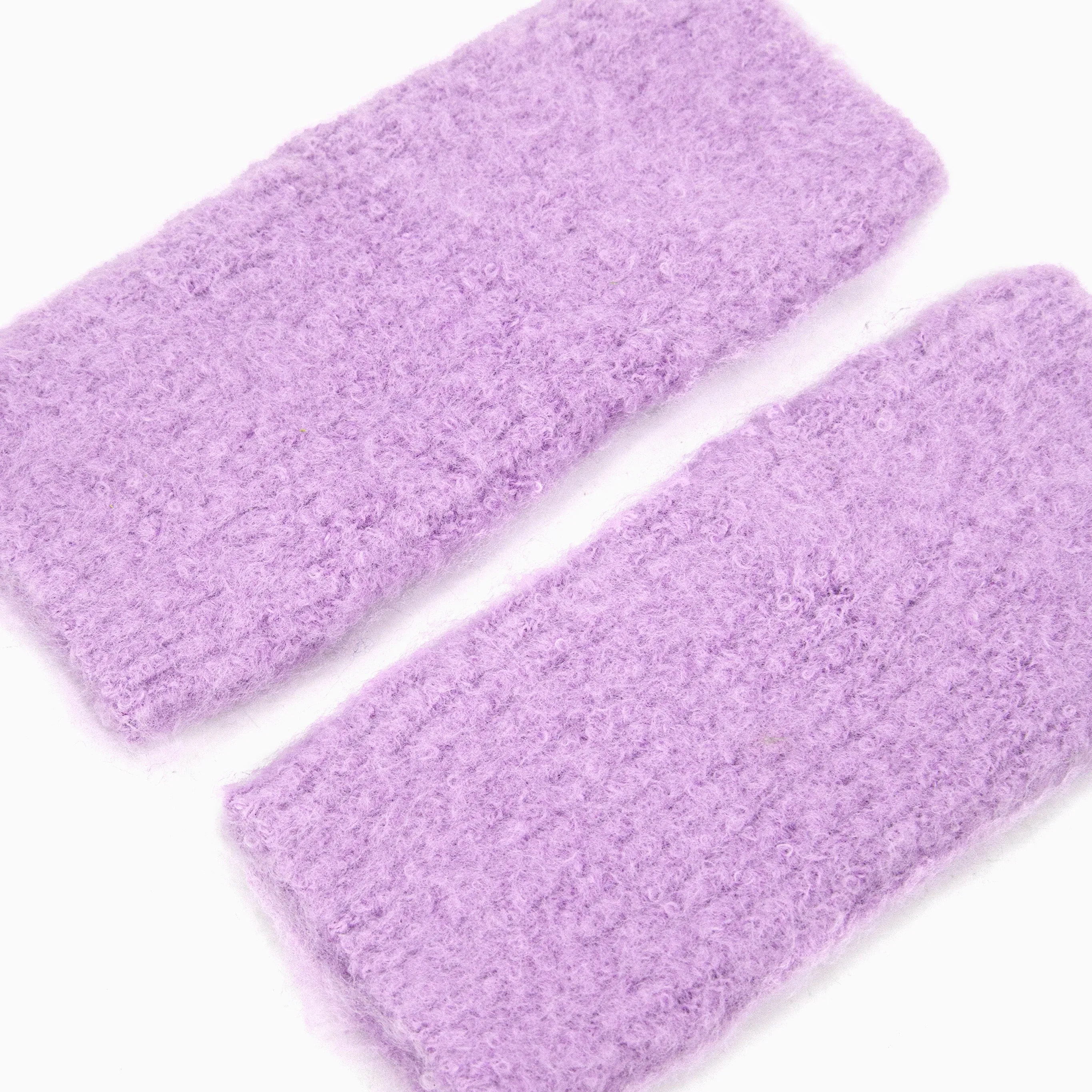 Alexa Textured Wrist Warmers - Lilac, Knitted