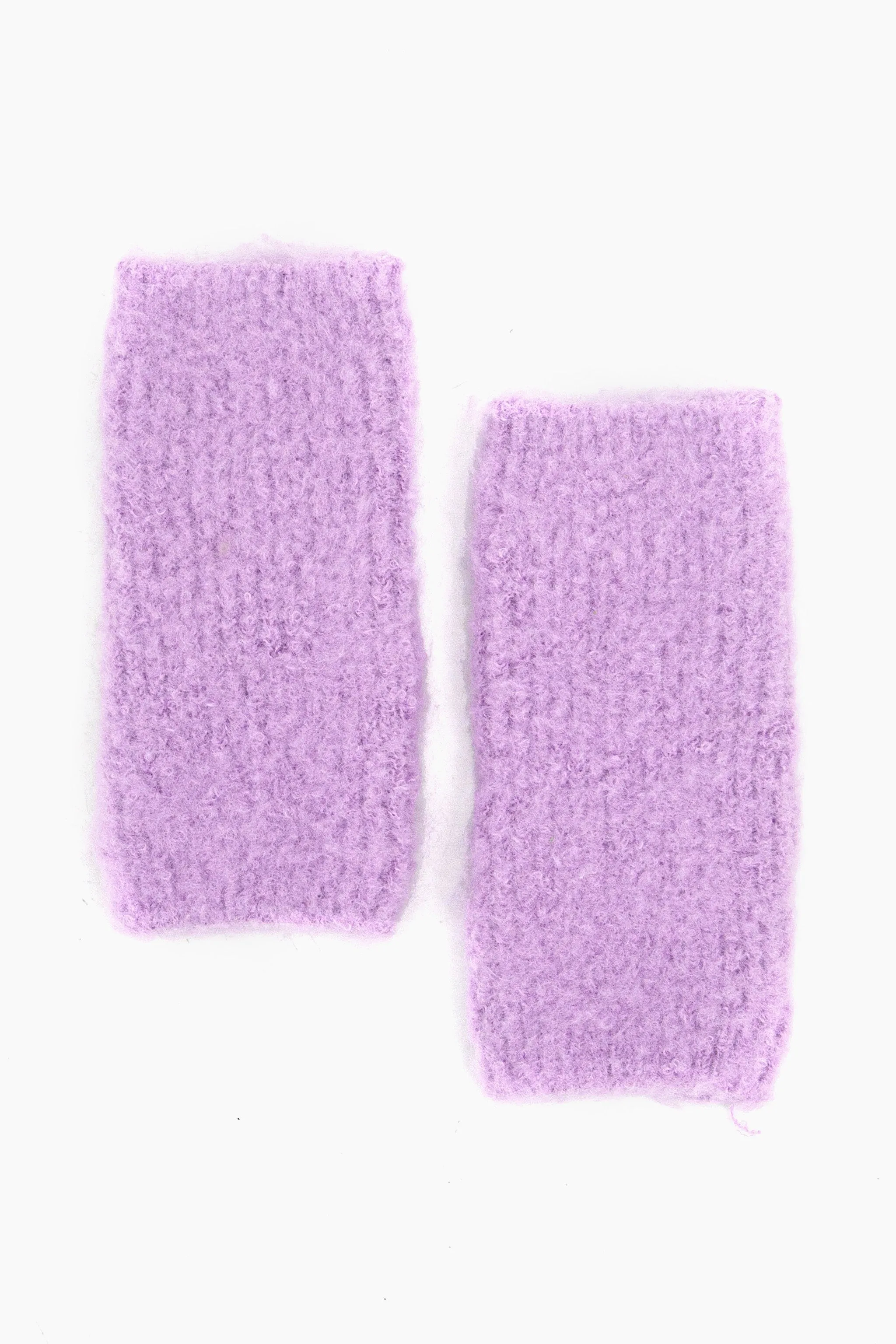 Alexa Textured Wrist Warmers - Lilac, Knitted