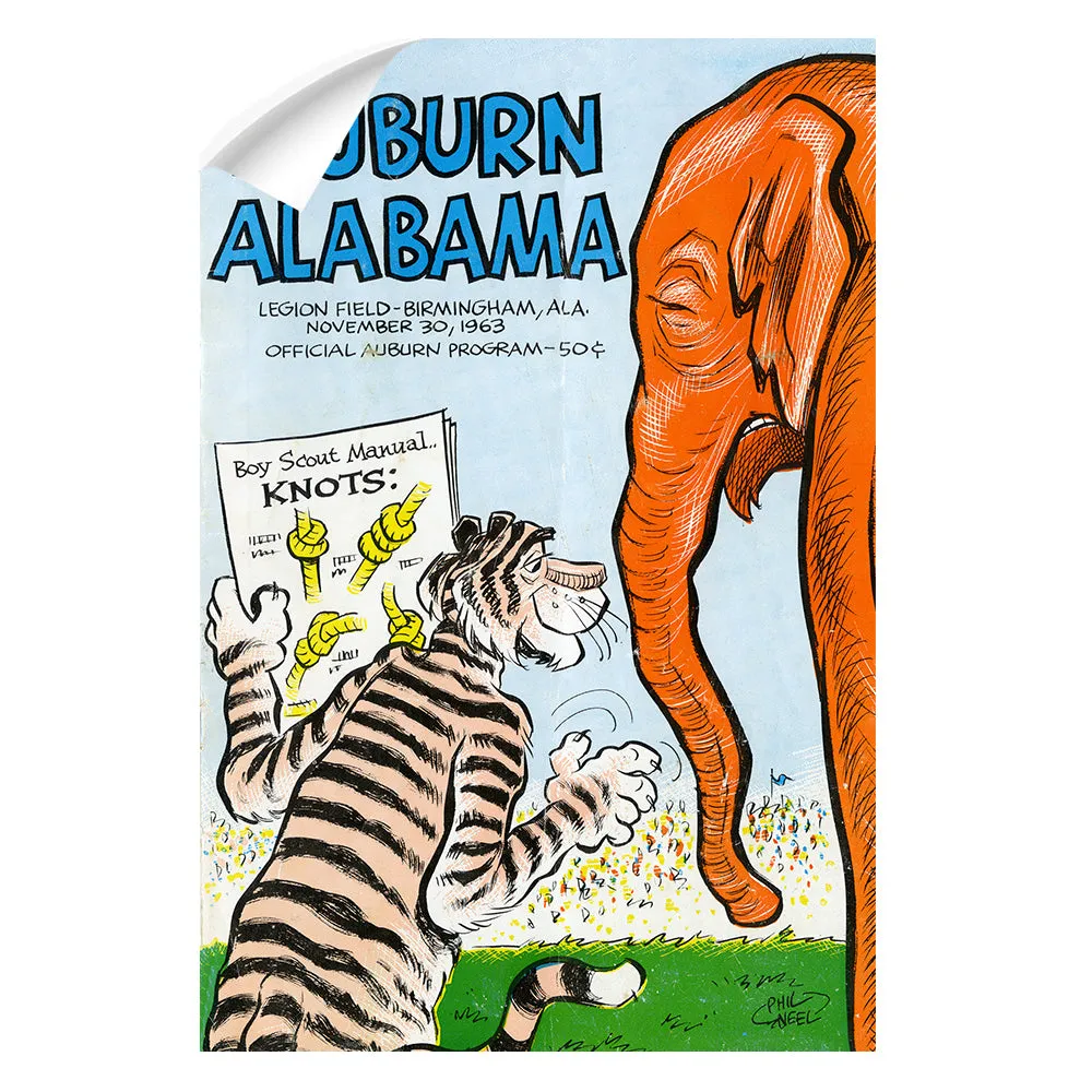 Auburn Tigers - Auburn vs Alabama Official Program Cover 11.30.63