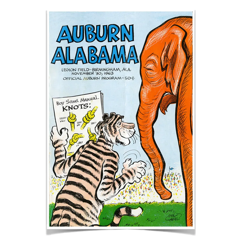 Auburn Tigers - Auburn vs Alabama Official Program Cover 11.30.63