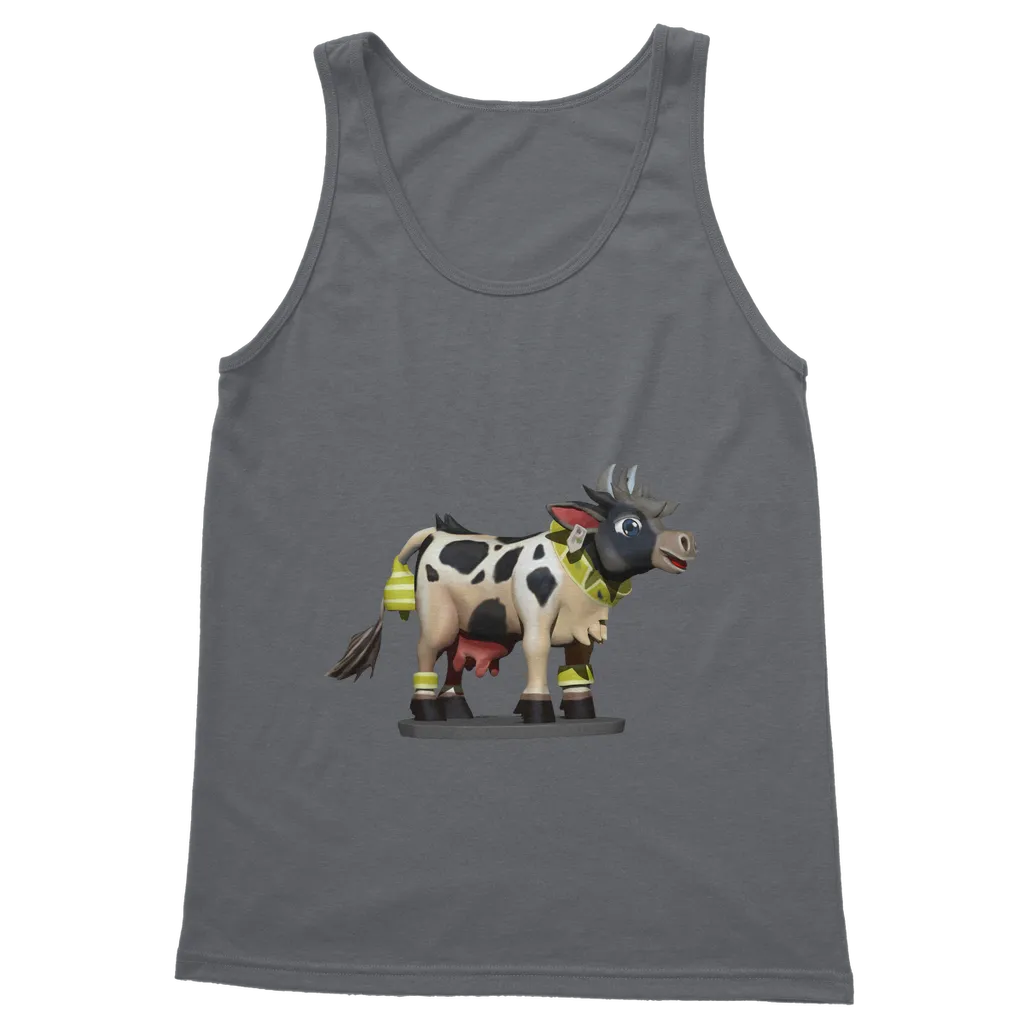 Black and White Cow Classic Adult Vest Top
