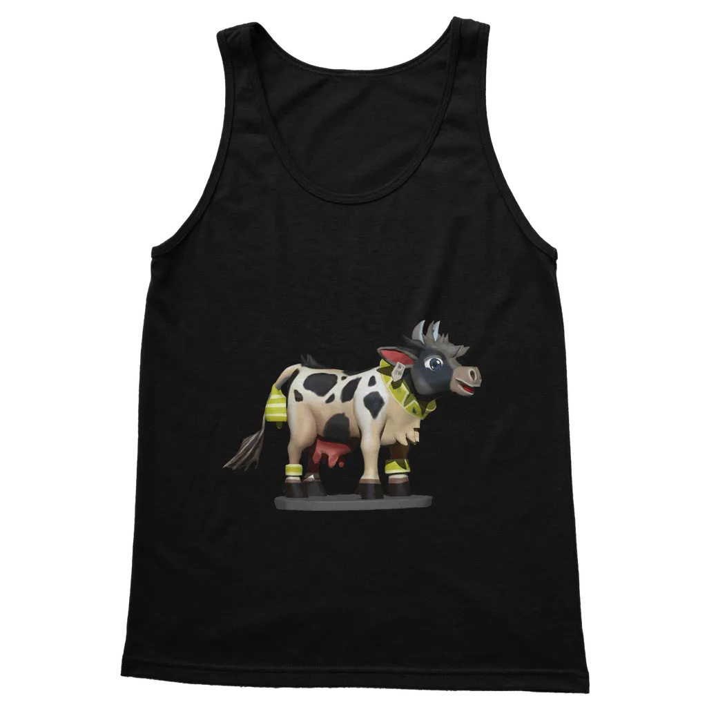 Black and White Cow Classic Adult Vest Top