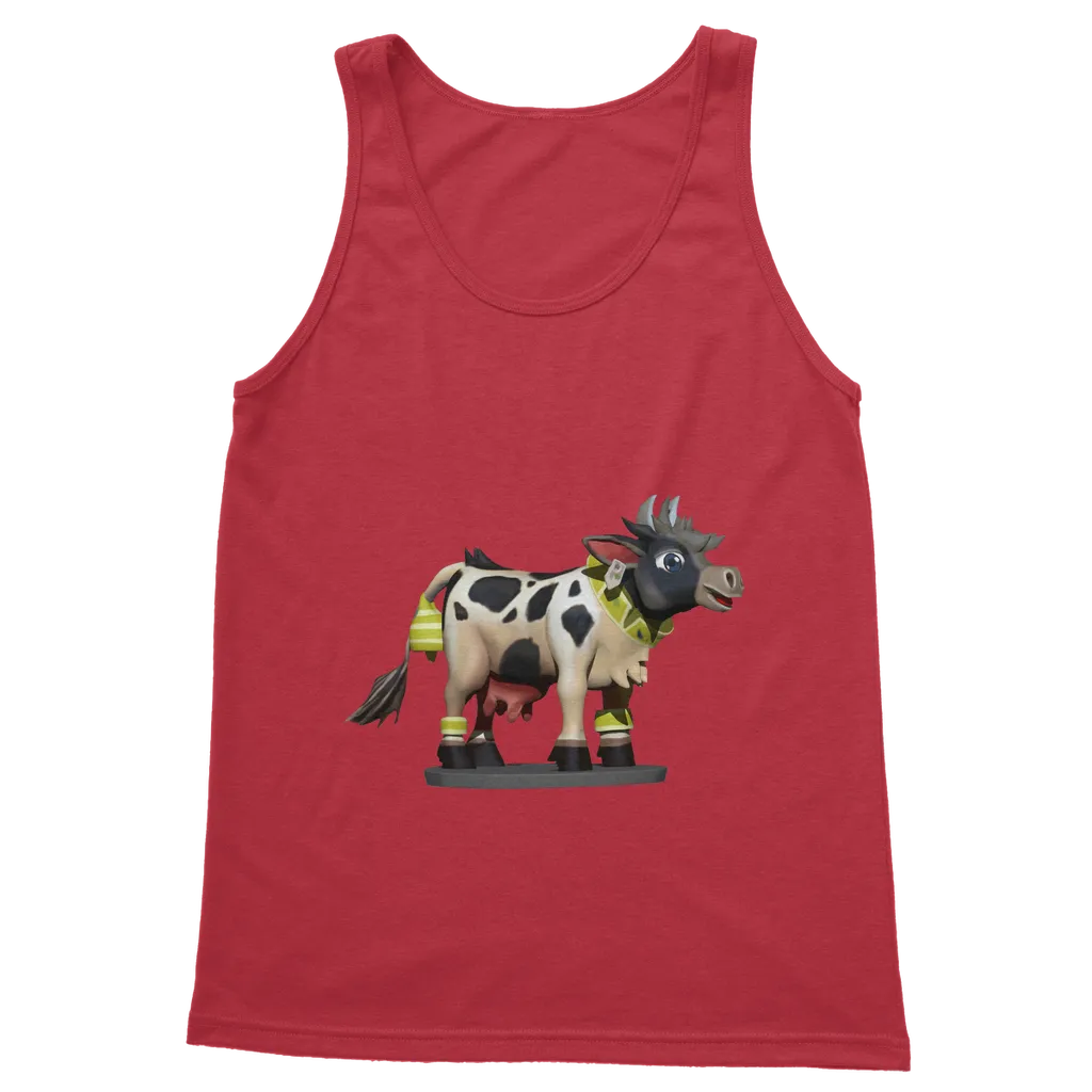 Black and White Cow Classic Adult Vest Top
