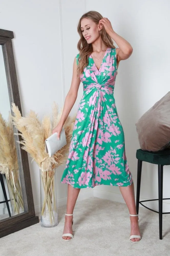 Double Second Twist Dress With Tea Sleeves