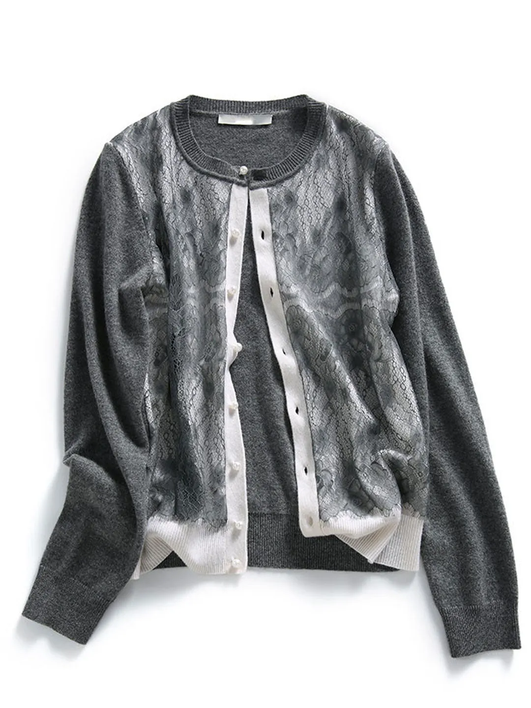 Firenza Vest | Vrouwen Kantpanelen Gebreid Vest