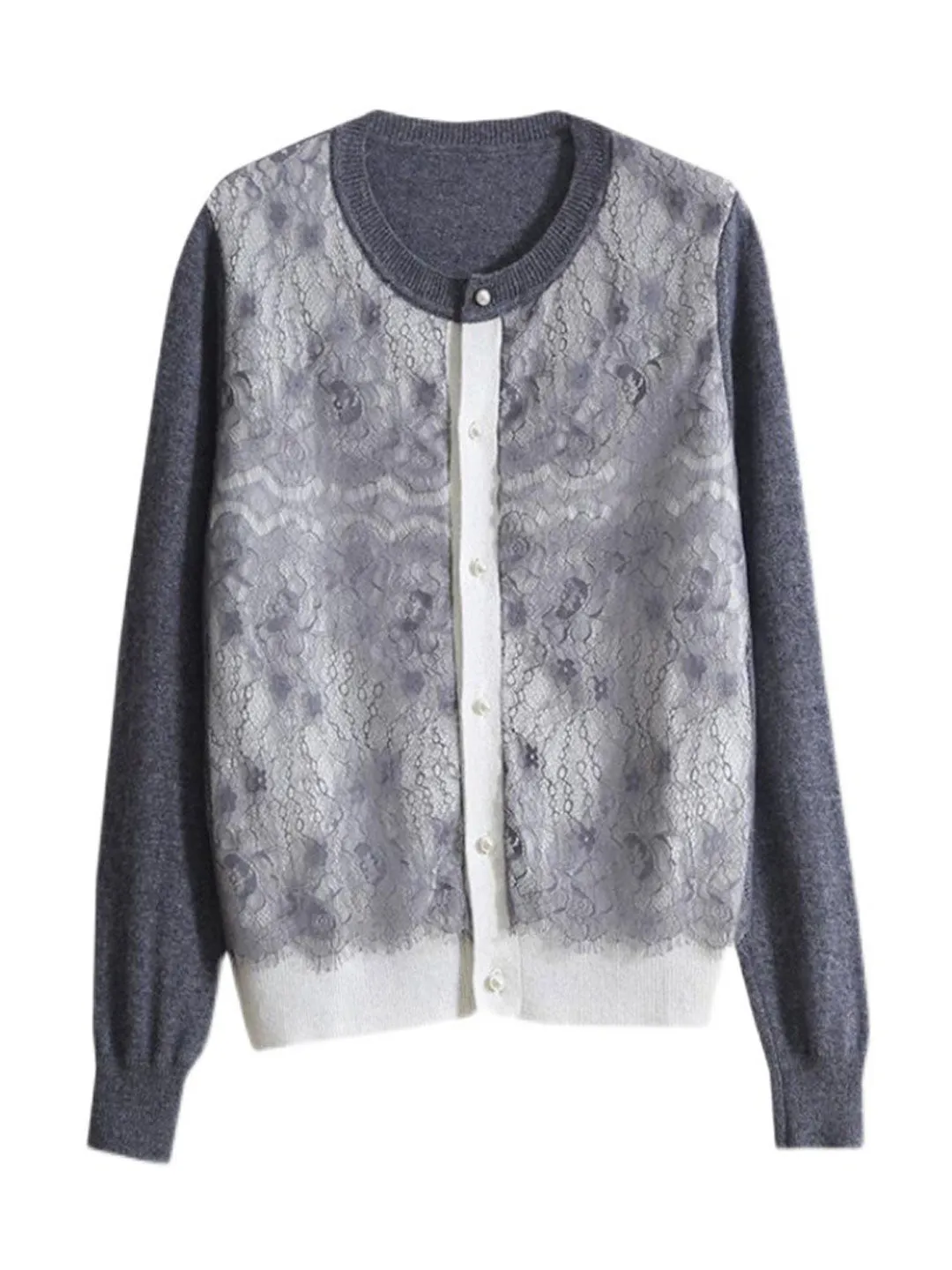 Firenza Vest | Vrouwen Kantpanelen Gebreid Vest