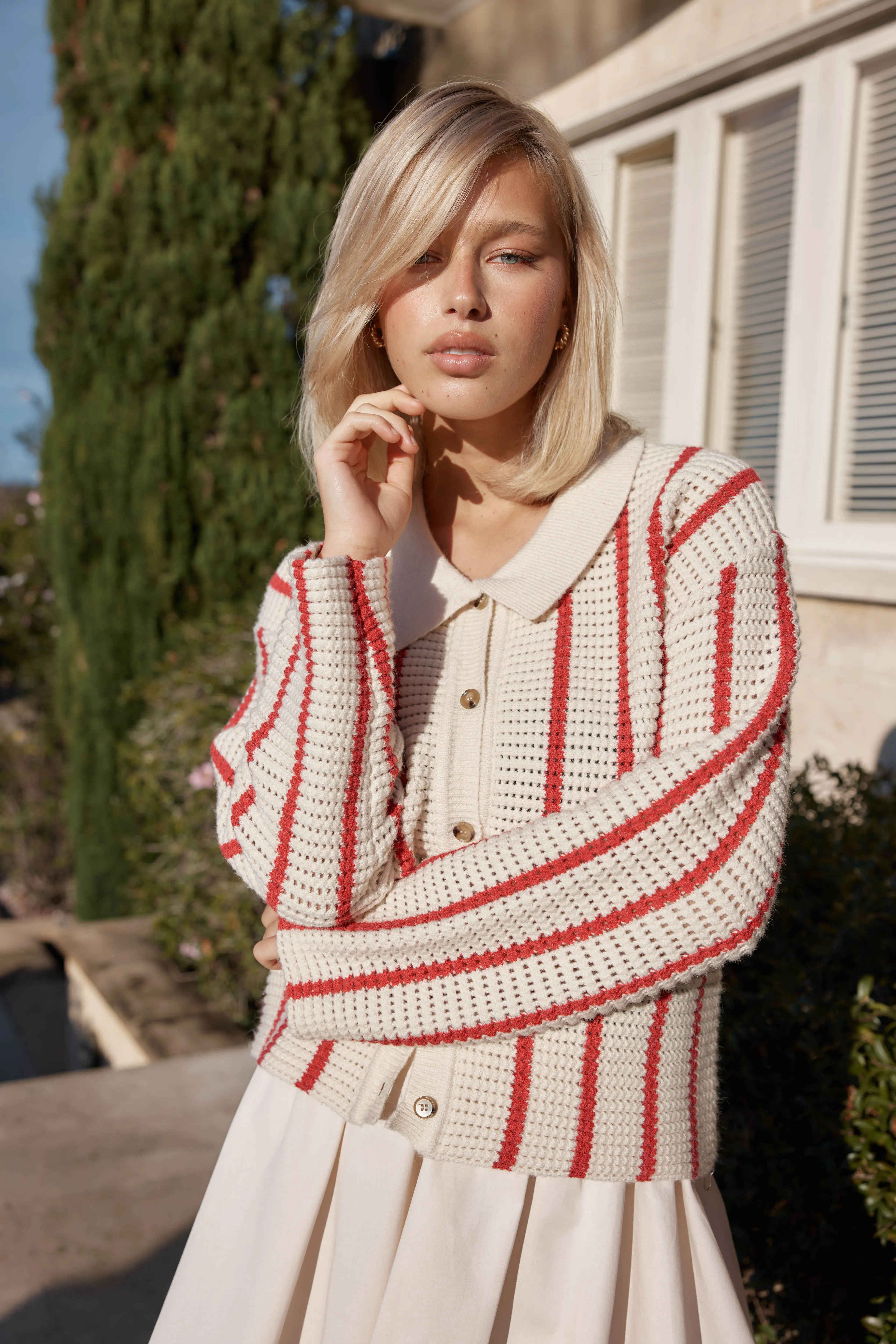 Francesca Knit Cardigan (Cream)