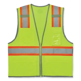 Glowear 8246z-s Single Size Class 2 Two-tone Mesh Vest, Polyester, 2x-large, Lime, Ships In 1-3 Business Days