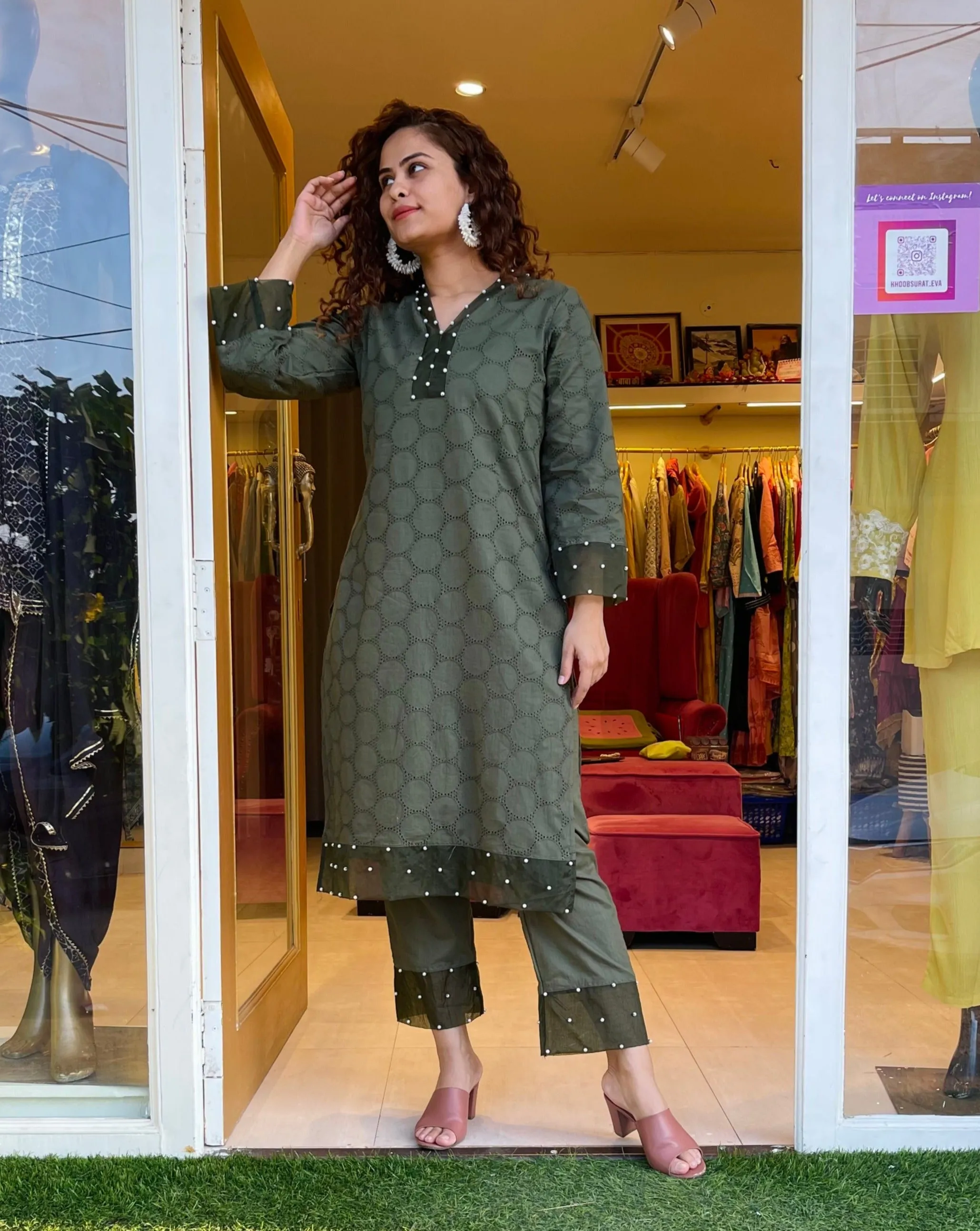 GRACE GREEN KURTA SET
