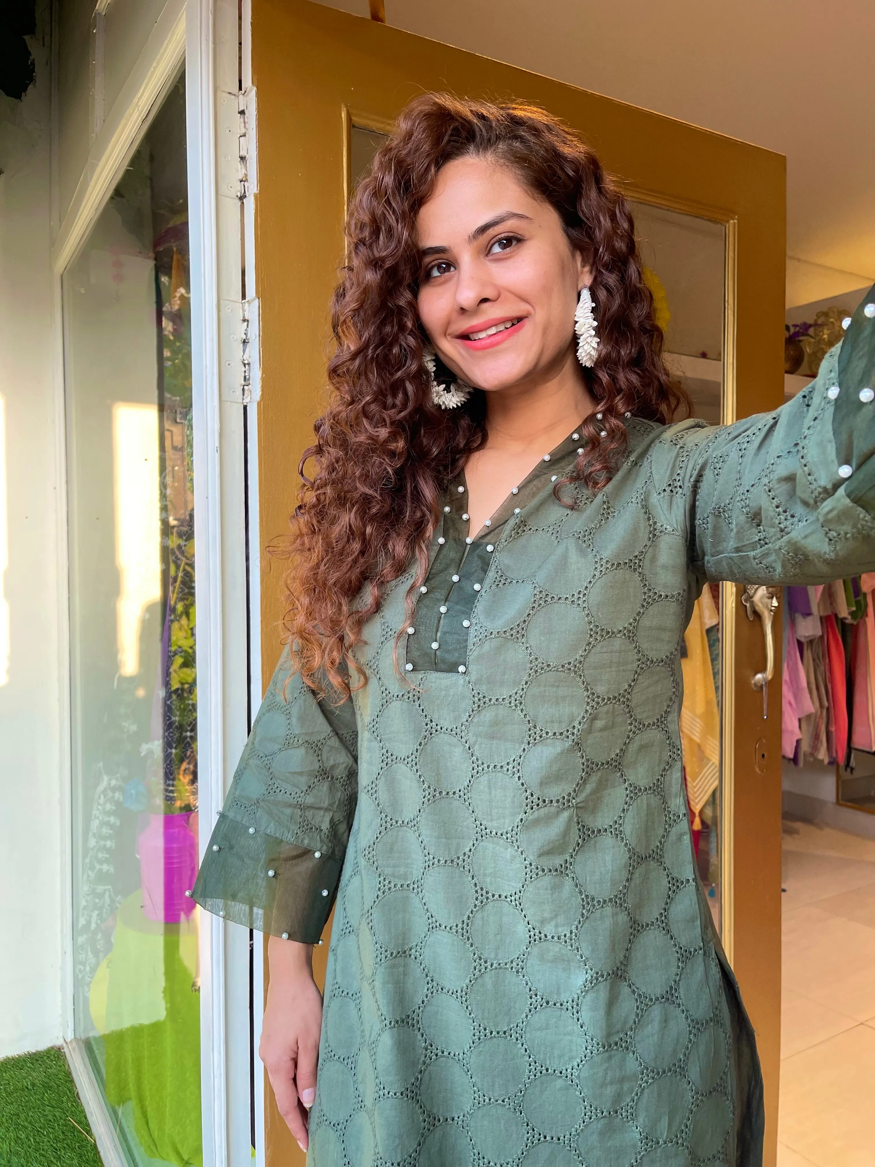 GRACE GREEN KURTA SET