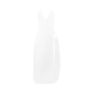 Halter self tie button ruched deep V neck midi skirt set
