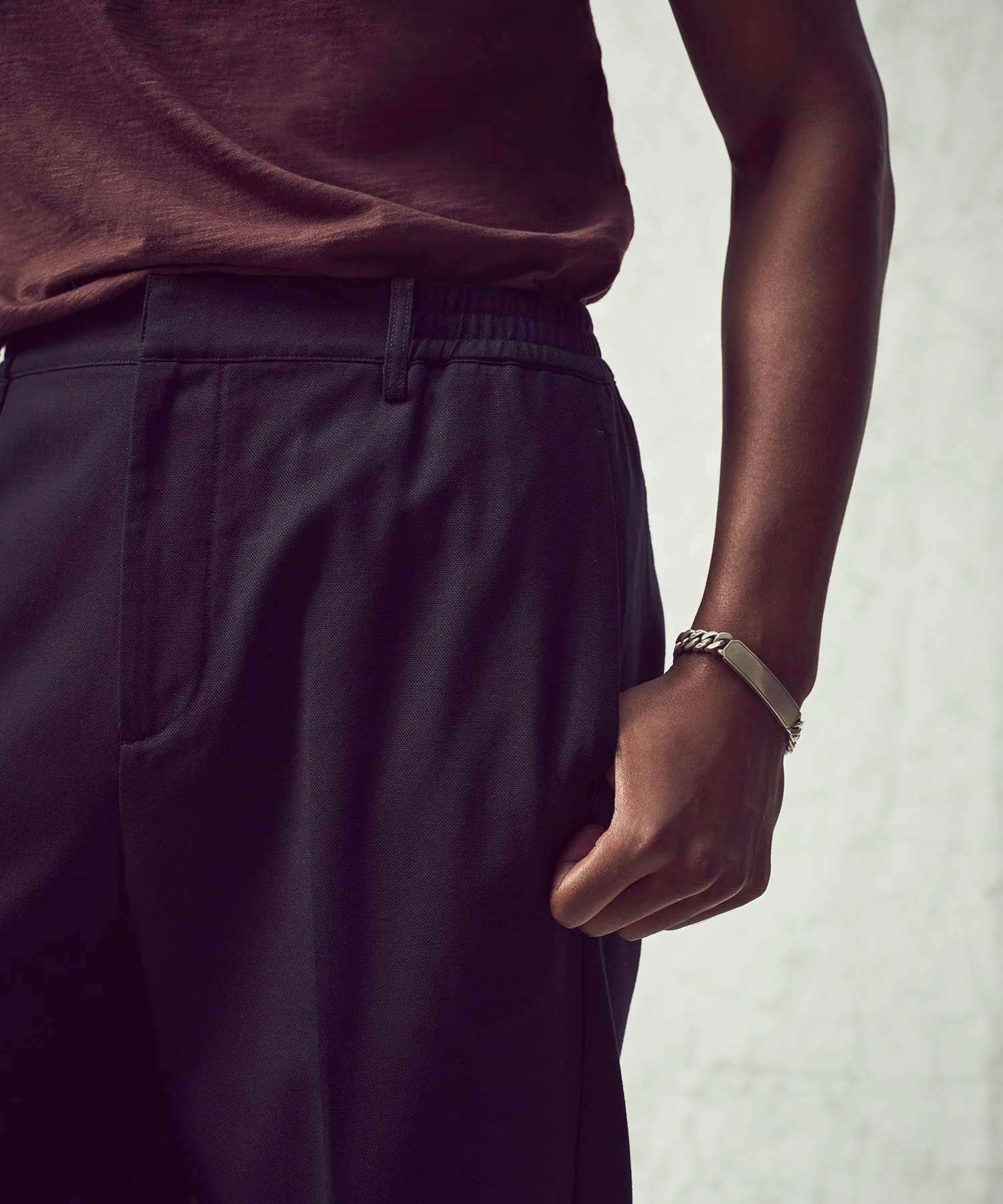 Italian Cotton Gramercy Trouser in Classic Navy