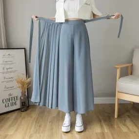 Korean style  Pleated Chiffon Trousers
