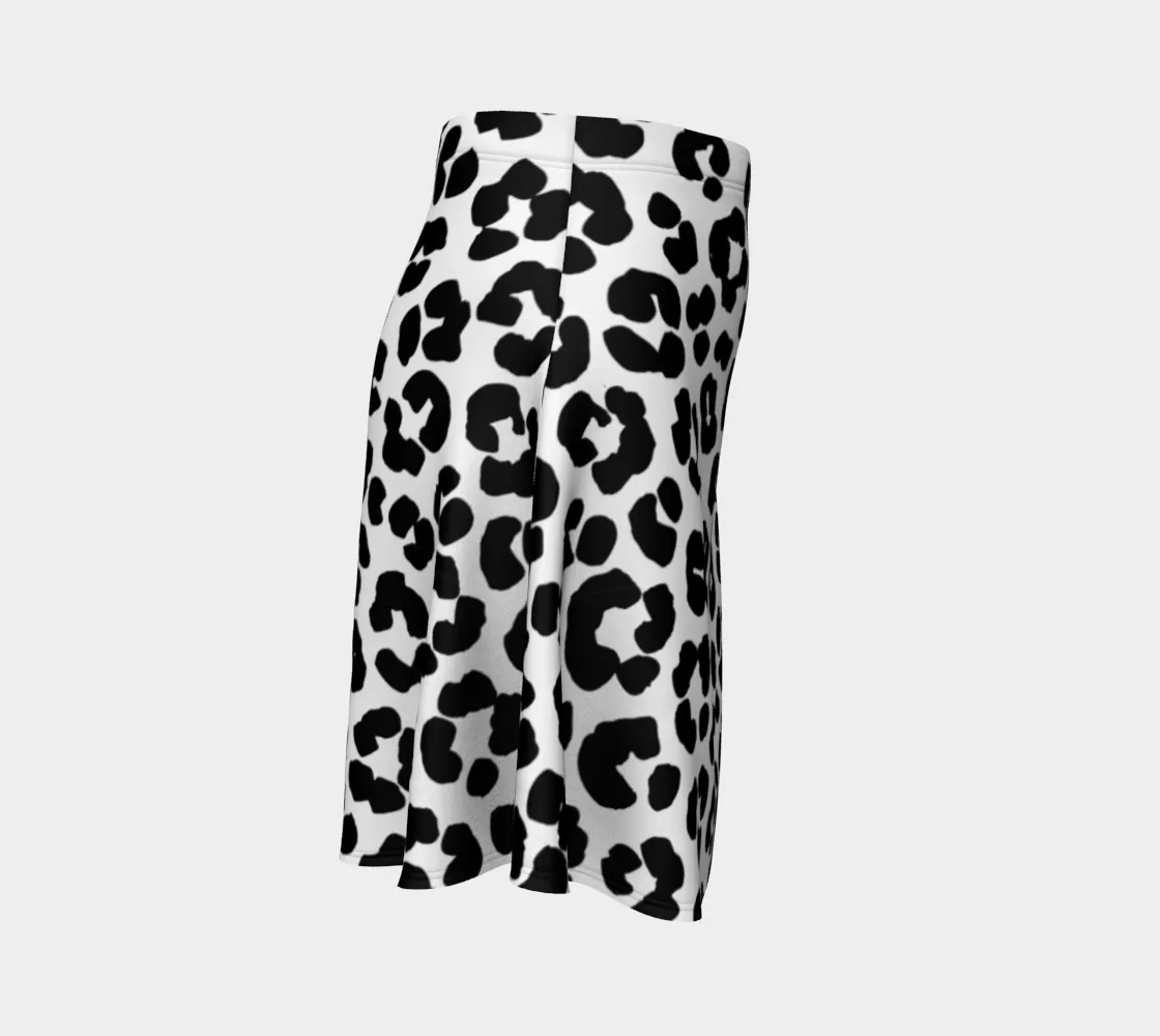 Leopard Print Flare Skirt