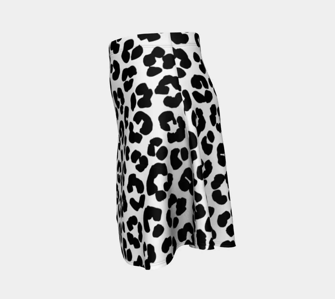 Leopard Print Flare Skirt
