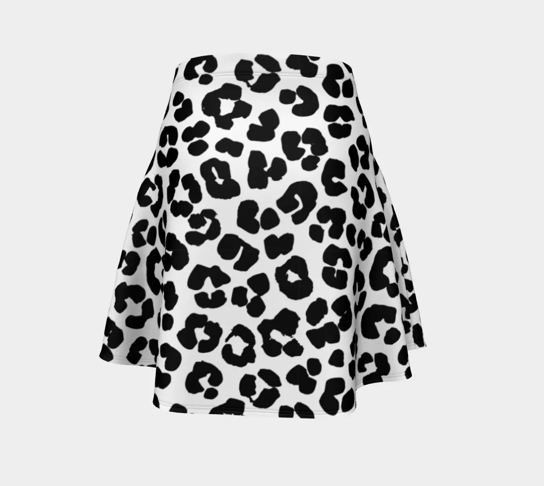 Leopard Print Flare Skirt