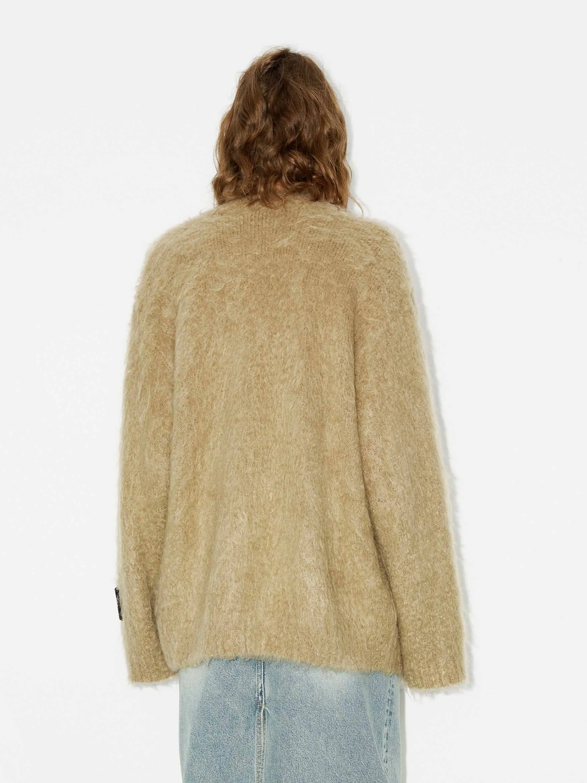 Loose Brushed Knit Cardigan