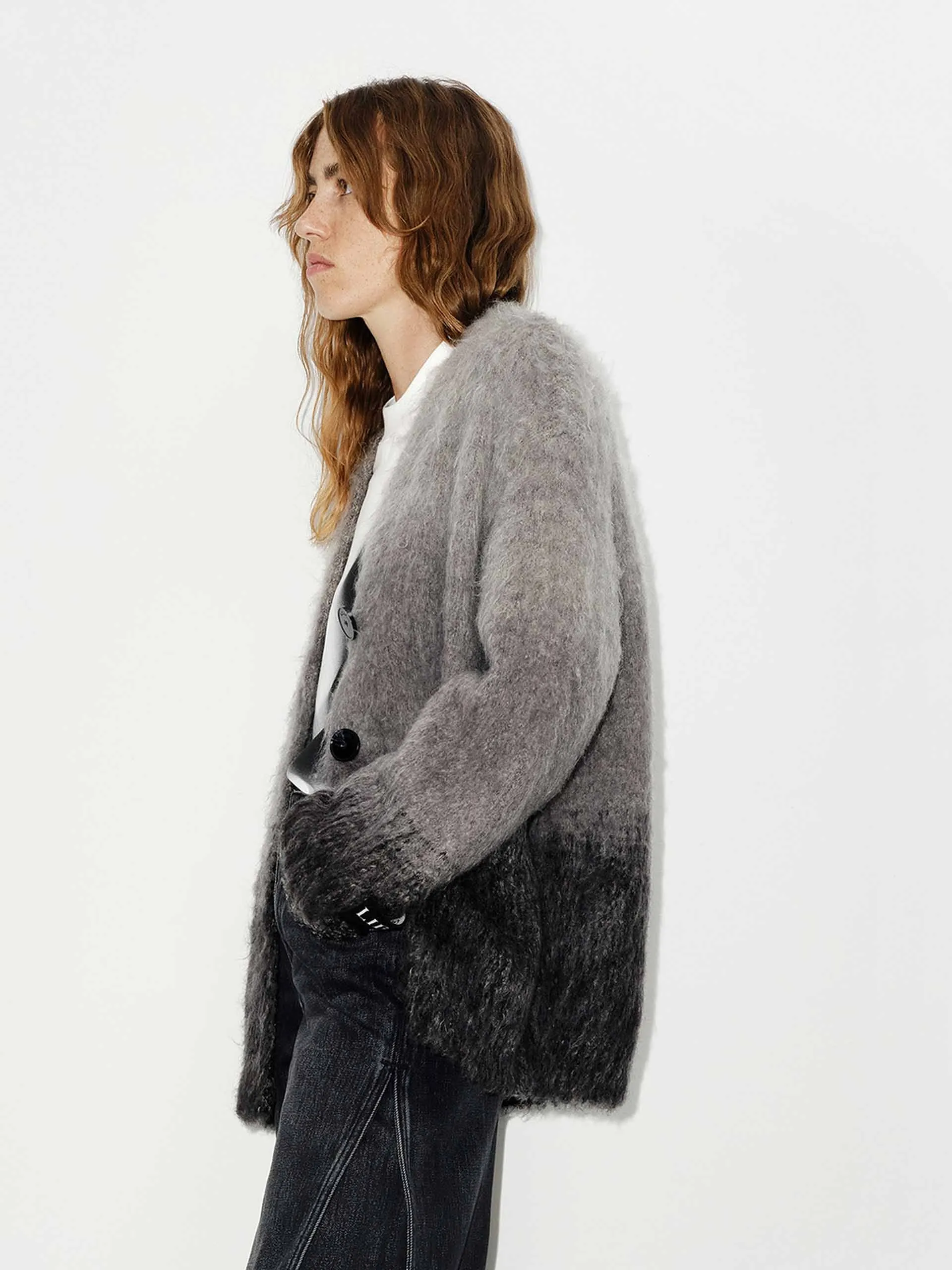 Loose Brushed Knit Cardigan