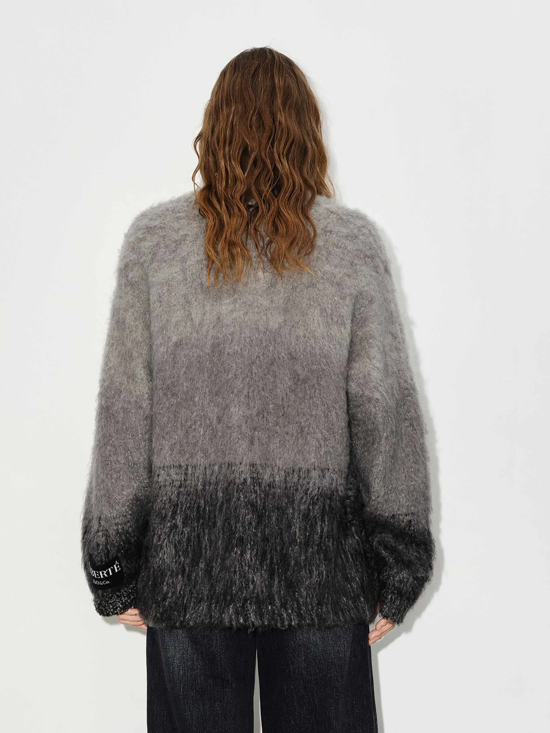 Loose Brushed Knit Cardigan