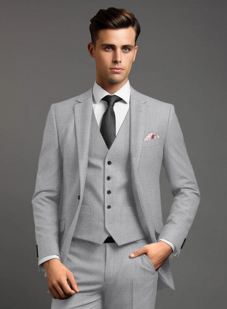 Marco Stretch Light Gray Wool Suit