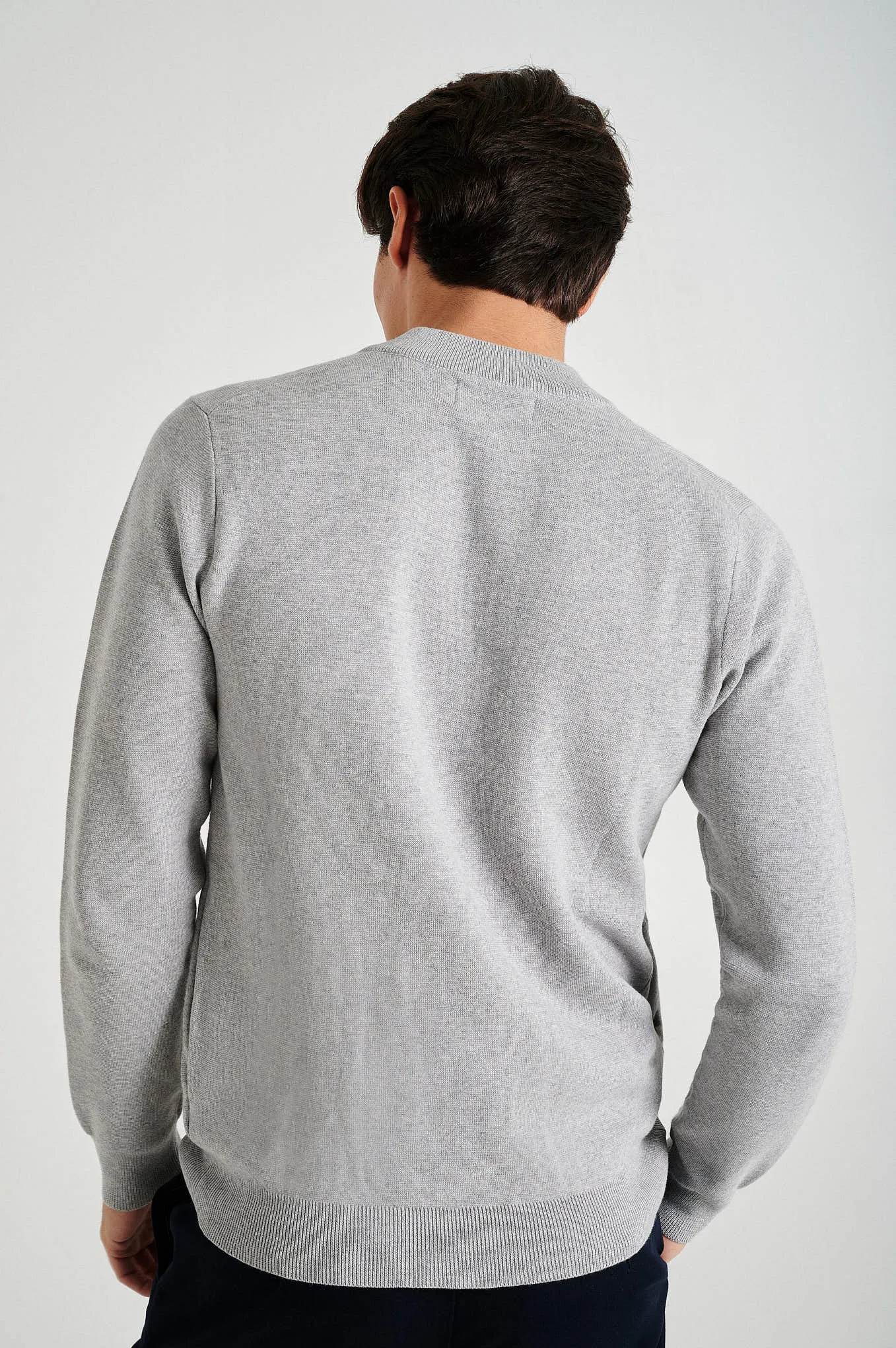 Men's long sleeve Coolmax blend cardigan with zipper