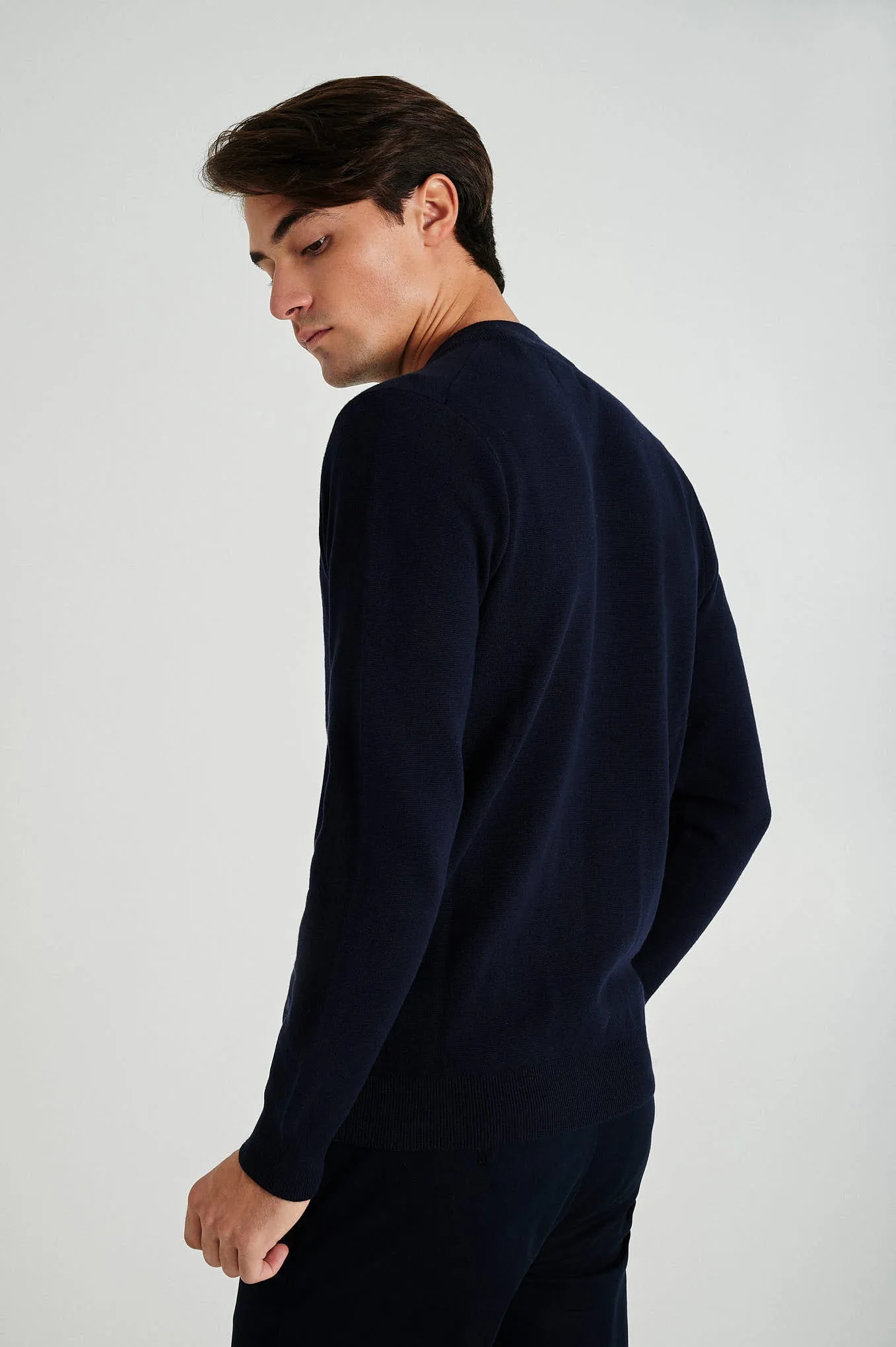 Men's long sleeve Coolmax blend cardigan with zipper