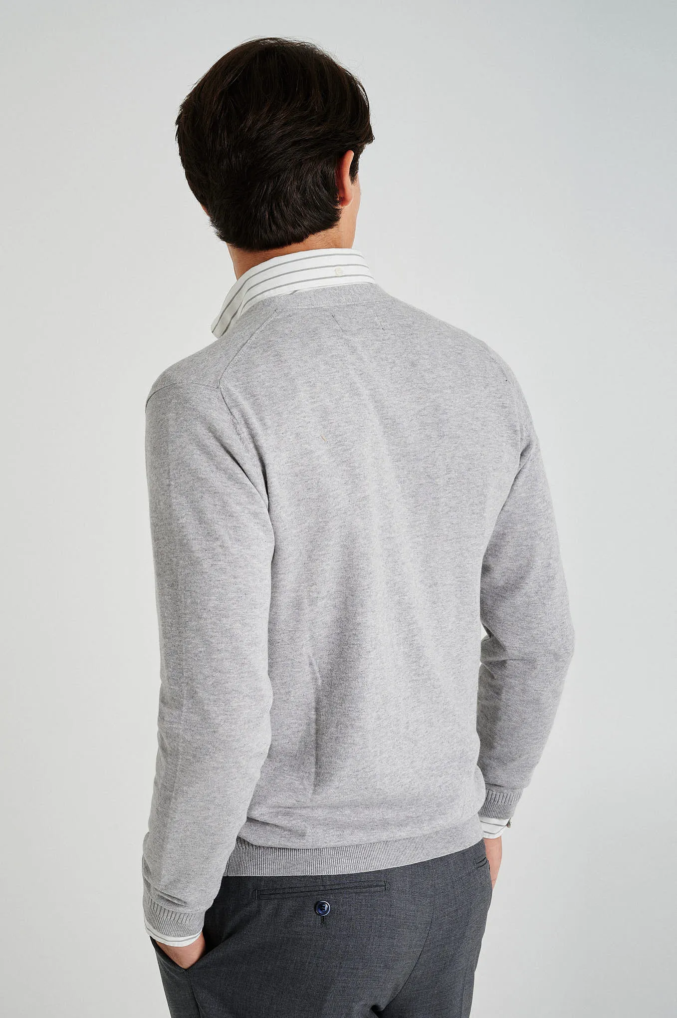 Men's long sleeve Coolmax blend cardigan