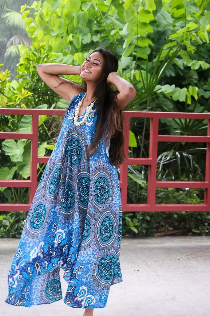 Mila Midi Dress- Blue Mandala