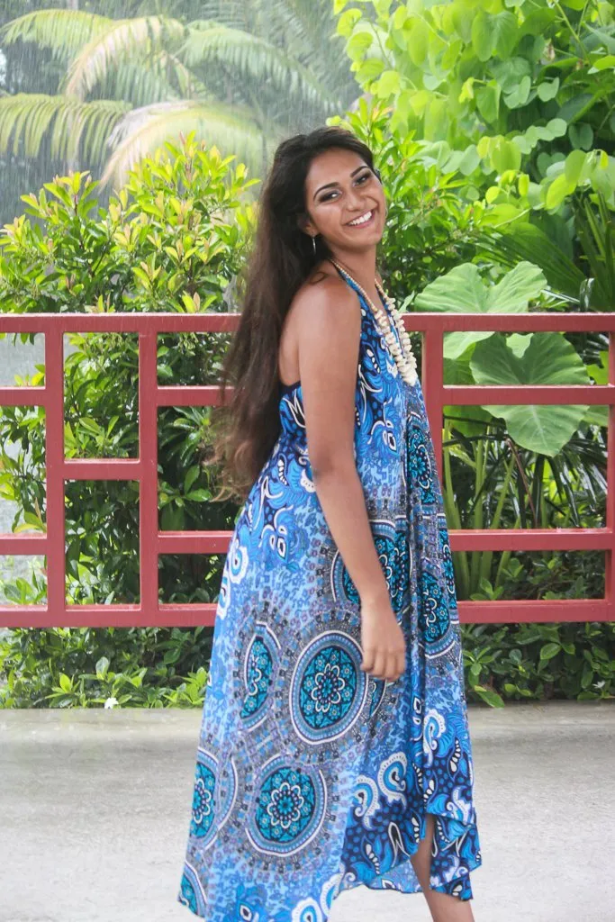 Mila Midi Dress- Blue Mandala