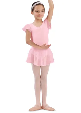 Olesia Georgette Sequin Youth Pull-On Skirt (Candy Pink)