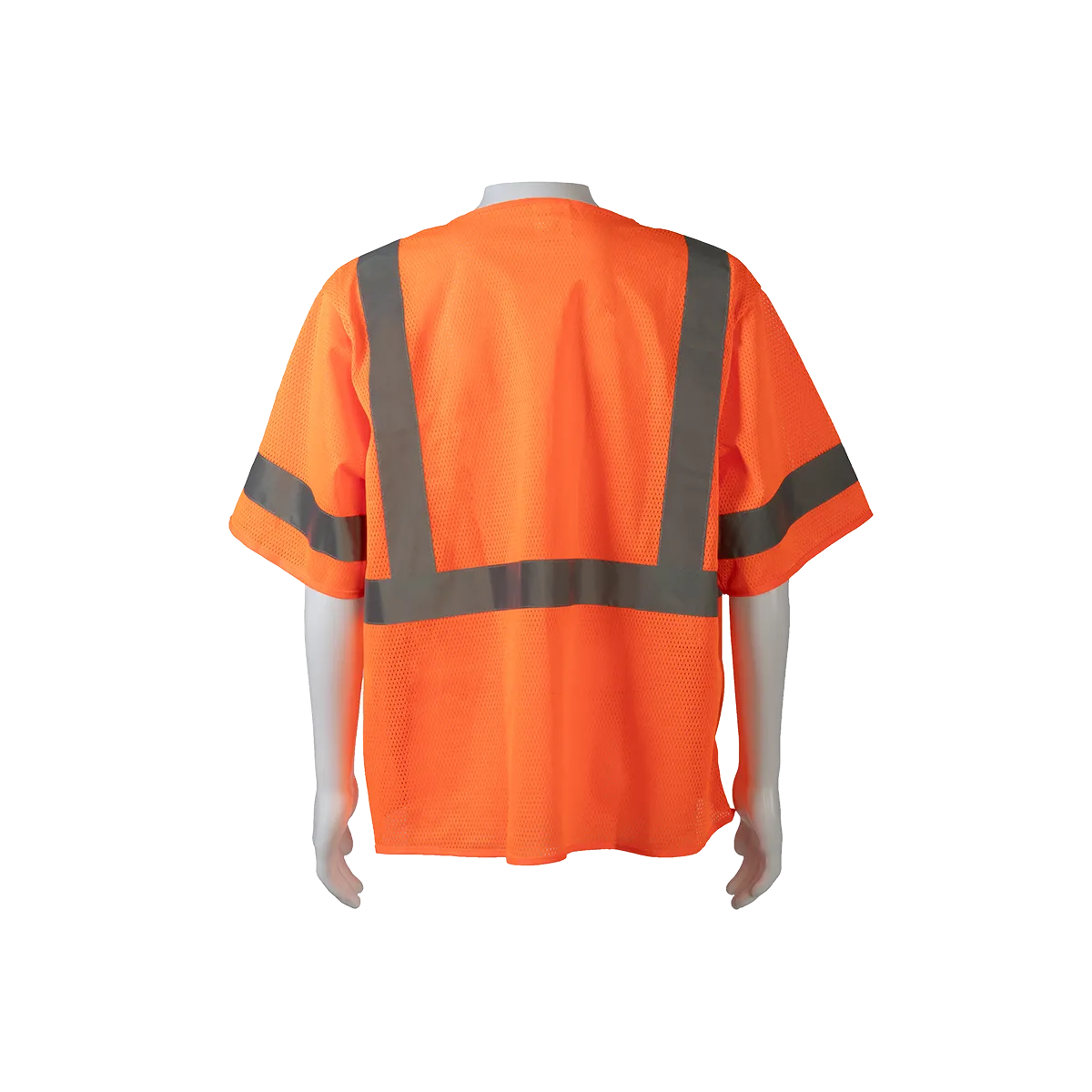 OVM3-Z ANSI 107-2020 Type R CLASS 3 Safety Vest, Orange Mesh Zipper Closure