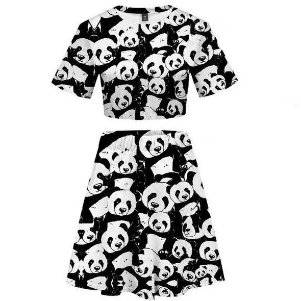 Panda Print Skirt