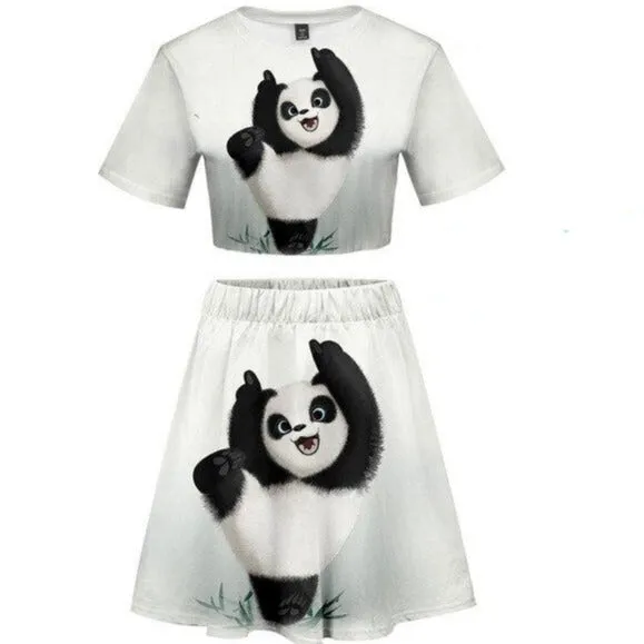 Panda Print Skirt