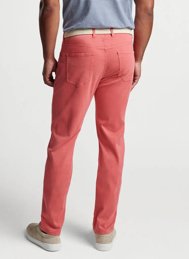 Peter Millar ULTIMATE SATEEN FIVE-POCKET PANT-Cape Red