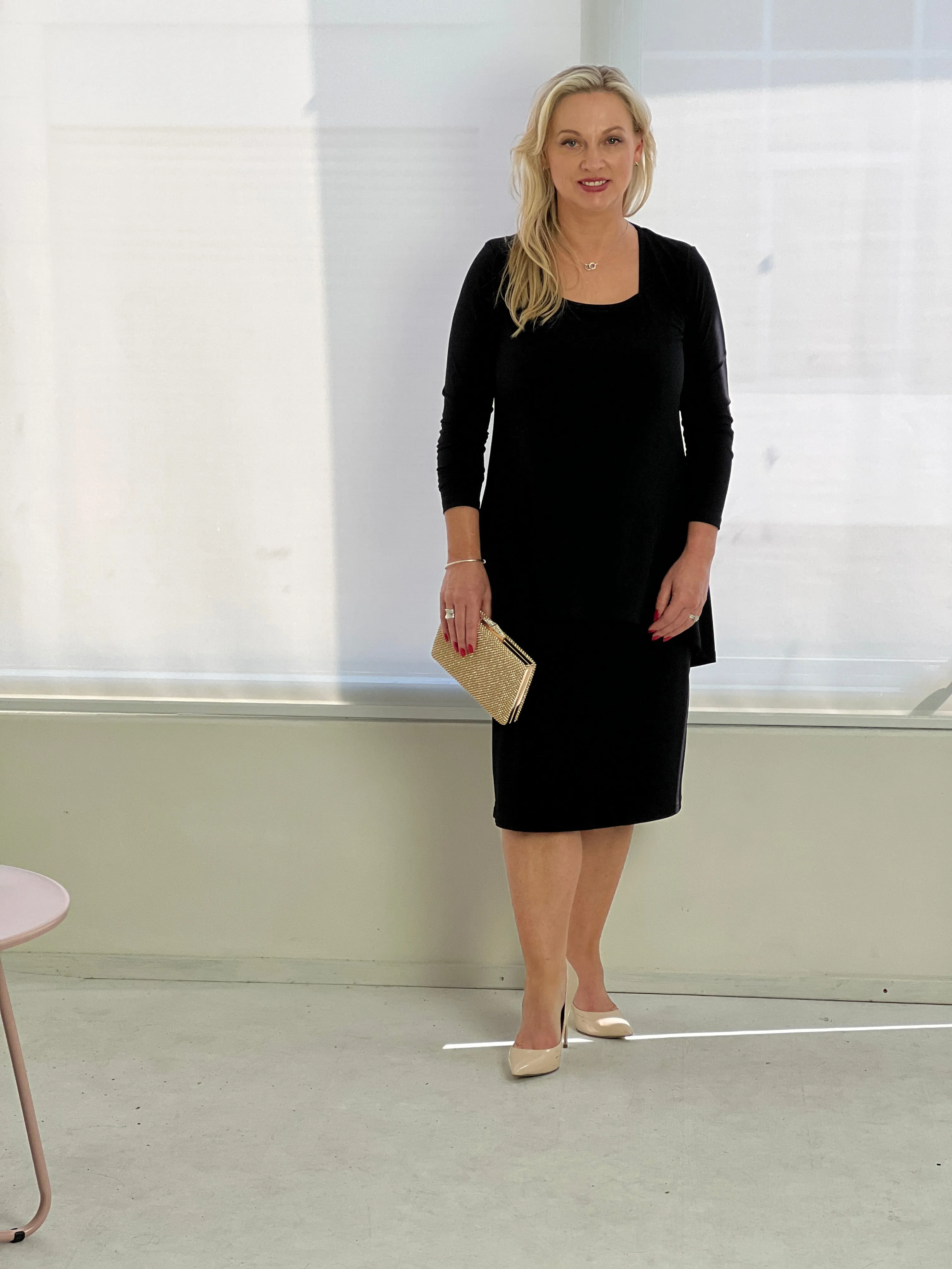 Quita Black Layered Dress