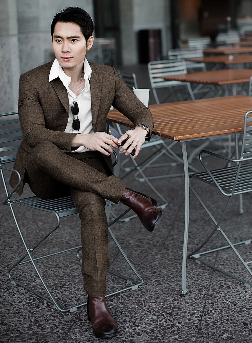 Reda Omiro Brown Wool Suit