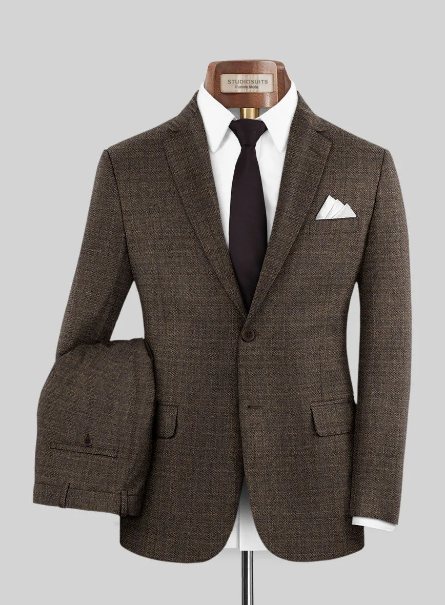 Reda Omiro Brown Wool Suit