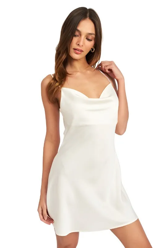 Rhinestone Strap Mini Slip Dress